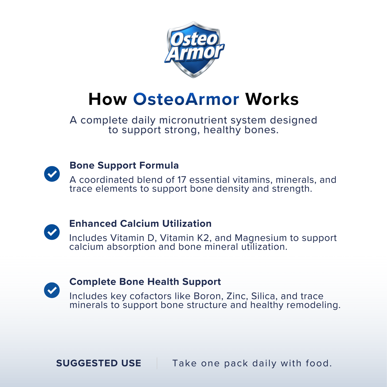 OsteoArmor Complete Bone Support System – 30 Daily Packs