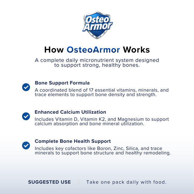 OsteoArmor Complete Bone Support System – 30 Daily Packs